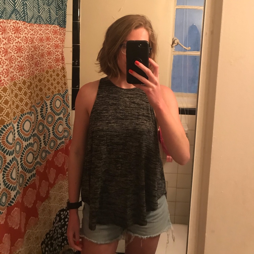 BOGO black/gray racer back tank - Picture 2 of 4